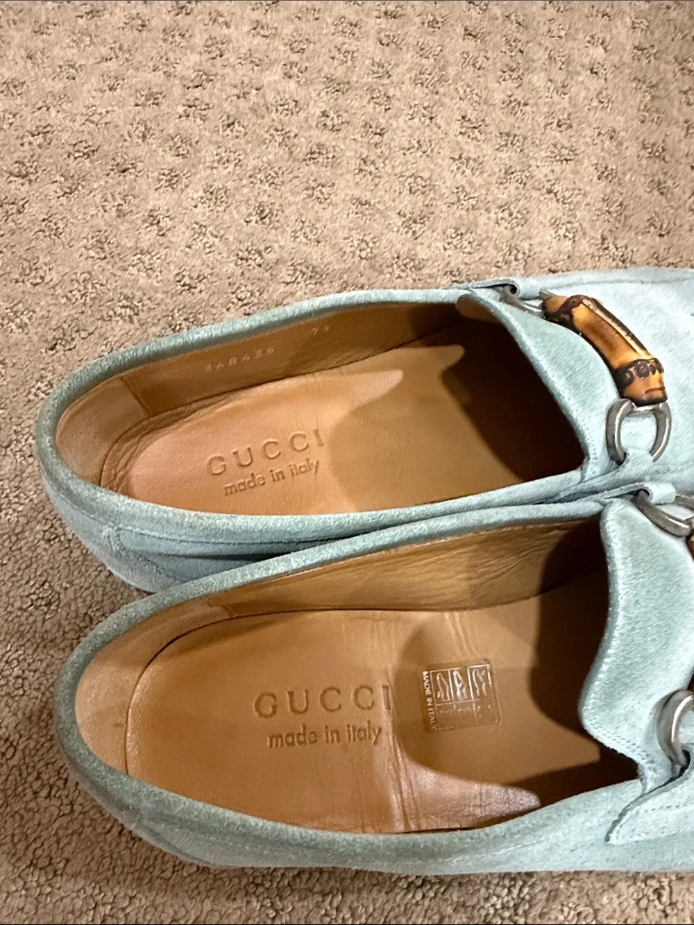 Men's Suede Gucci Bit Loafers